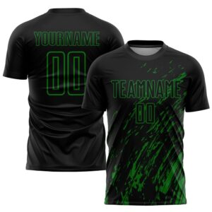 Black Grass Green Sublimation Soccer Uniform Jersey,…
