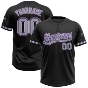 Black Gray Purple Two Button Unisex Softball…