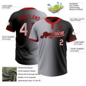 Black Gray Red Gradient Fashion Two Button Unisex Softball Jersey Custom Team Softball Jersey 3 inafn3.jpg
