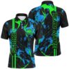 Black, Green And Blue Strike Bowling Polo…