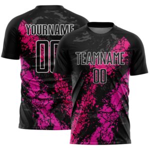 Black Hot Pink Deep Pink Dripping Splatter…