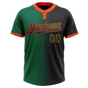Black Kelly Green Orange Gradient Fashion Two Button Unisex Softball Jersey Custom Team Softball Jersey 2 bsxkhn.jpg