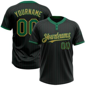Black Kelly Green Pinstripe Old Gold Two…