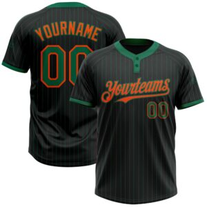 Black Kelly Green Pinstripe Orange Two Button…