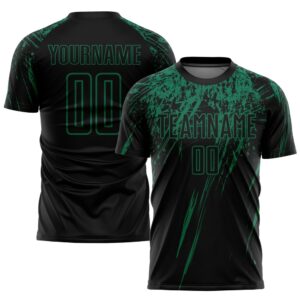 Black Kelly Green Sublimation Soccer Uniform Jersey,…