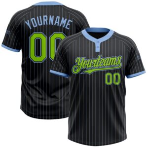 Black Light Blue Pinstripe Neon Green Two…
