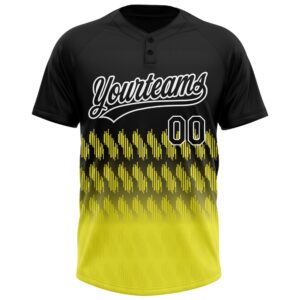 Black Light Yellow White 3D Pattern Lines Two Button Unisex Softball Jersey Custom Team Softball Jersey 2 nxays5.jpg