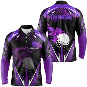 Black Men s Golf Polo Shirts Custom Purple Fire Lightning Team Golf Jerseys Golf Attire For Men Golf Polo Shirt Golf Shirts 2 vfdjkl.jpg