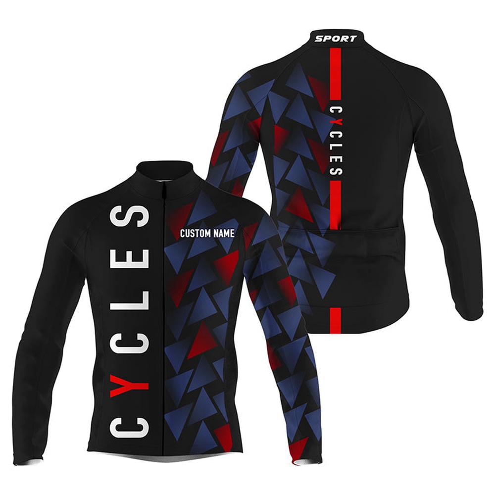 Black Mens Cycling Jersey With 3 Rear Pockets Custom Cycle Shirts Full Zip Bicycle Clothes, Custom Mono Cycling Jersey