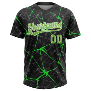 Black Neon Green Kelly Green 3D Pattern Two Button Unisex Softball Jersey Custom Team Softball Jersey 2 agmgjk.jpg