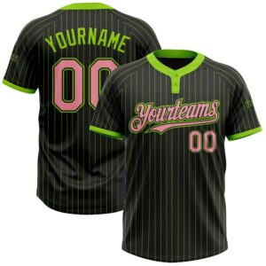 Black Neon Green Pinstripe Medium Pink Two…