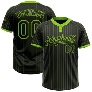 Black Neon Green Pinstripe Neon Green Two…