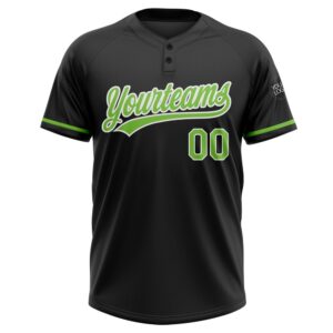 Black Neon Green White Two Button Unisex Softball Jersey Custom Team Softball Jersey 2 l6twsp.jpg