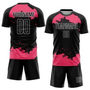 Black Neon Pink White Abstract Fragment Art Sublimation Soccer Uniform Jersey Custom Team Soccer Jersey Shirt 2 g3kqu1.jpg