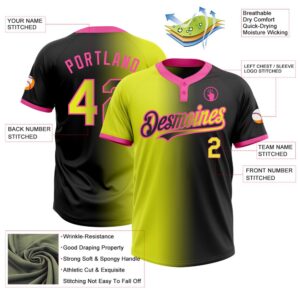 Black Neon Yellow Pink Gradient Fashion Two Button Unisex Softball Jersey Custom Team Softball Jersey 3 kukmql.jpg