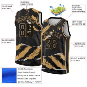 Black Old Gold 3D Pattern Design Torn Paper Style Authentic Basketball Jersey Custom Team Soccer Jersey Shirt 2 jprsns.jpg