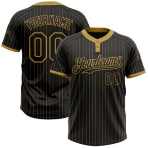 Black Old Gold Pinstripe Old Gold Two…
