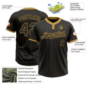 Black Old Gold Pinstripe Old Gold Two Button Unisex Softball Jersey Custom Team Softball Jersey 3 he9p5j.jpg