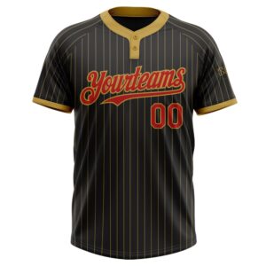 Black Old Gold Pinstripe Red Two Button Unisex Softball Jersey Custom Team Softball Jersey 2 fujk7c.jpg