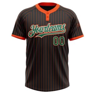 Black Orange Pinstripe Kelly Green White Two Button Unisex Softball Jersey Custom Team Softball Jersey 2 xw9qrc.jpg