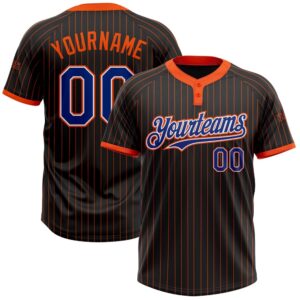 Black Orange Pinstripe Royal White Two Button…