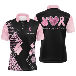 Black & Pink Leopard Pattern Men’s Golf…