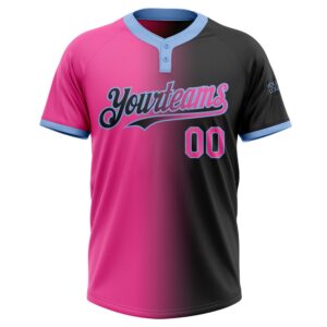 Black Pink Light Blue Gradient Fashion Two Button Unisex Softball Jersey Custom Team Softball Jersey 2 kapl4z.jpg