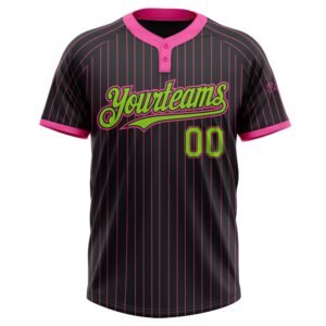 Black Pink Pinstripe Neon Green Two Button Unisex Softball Jersey Custom Team Softball Jersey 2 gwwzbe.jpg