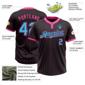 Black Pink Pinstripe Sky Blue Two Button Unisex Softball Jersey Custom Team Softball Jersey 3 tahmxp.jpg