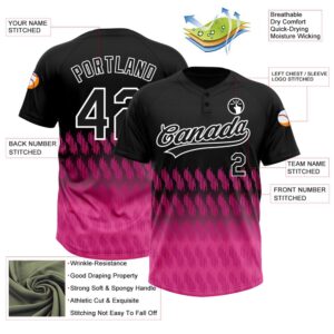 Black Pink White 3D Pattern Lines Two Button Unisex Softball Jersey Custom Team Softball Jersey 3 x2cbnx.jpg