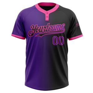 Black Purple Pink Gradient Fashion Two Button Unisex Softball Jersey Custom Team Softball Jersey 2 kjwxwe.jpg