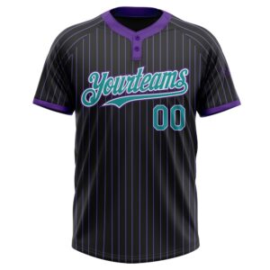 Black Purple Pinstripe Teal White Two Button Unisex Softball Jersey Custom Team Softball Jersey 2 sgpklg.jpg