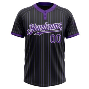 Black Purple Pinstripe White Two Button Unisex Softball Jersey Custom Team Softball Jersey 2 tw8wr2.jpg