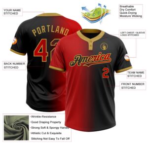 Black Red Old Gold Gradient Fashion Two Button Unisex Softball Jersey Custom Team Softball Jersey 3 ve32ym.jpg
