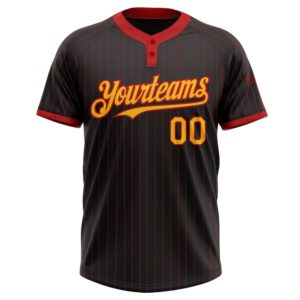 Black Red Pinstripe Gold Two Button Unisex Softball Jersey Custom Team Softball Jersey 2 bzohvb.jpg