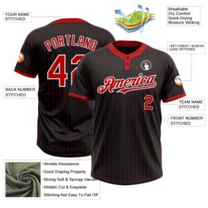 Black Red Pinstripe White Two Button Unisex Softball Jersey Custom Team Softball Jersey 3 clzn2i.jpg