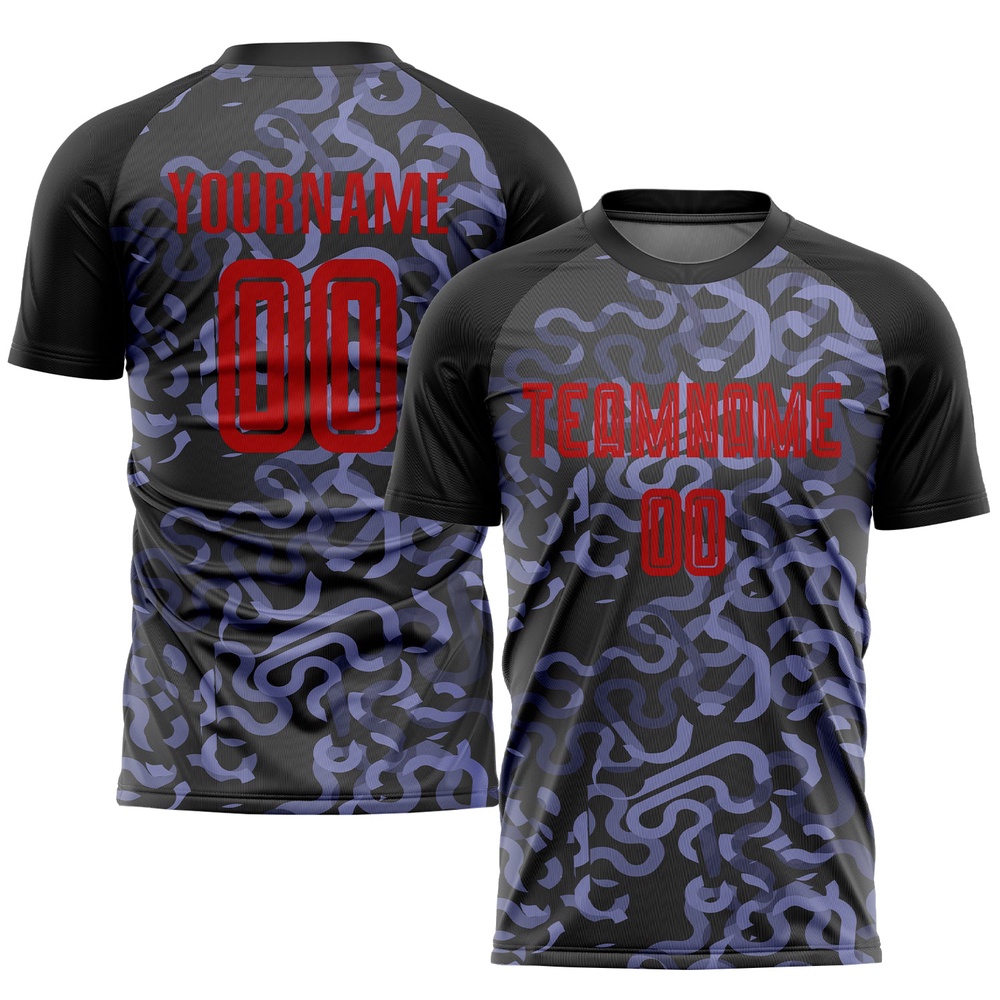 Black Red Purple Third Sublimation Soccer Uniform Jersey, Custom Team Soccer Jersey Shirt Black Red Purple Third Sublimation Soccer Uniform Jersey, Custom Team Soccer Jersey Shirt