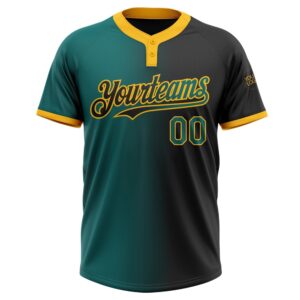 Black Teal Gold Gradient Fashion Two Button Unisex Softball Jersey Custom Team Softball Jersey 2 vxjihd.jpg