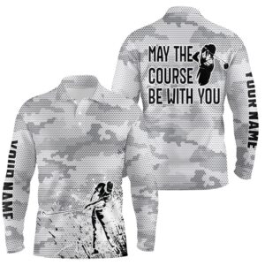 Black White Camo Men s Golf Polo Shirt Custom May The Course Be With You Best Men s Golf Wears Golf Polo Shirt Golf Shirts 2 cdcyf4.jpg