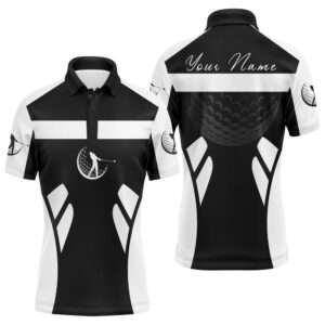 Black & White Long Sleeve Golf Shirts…