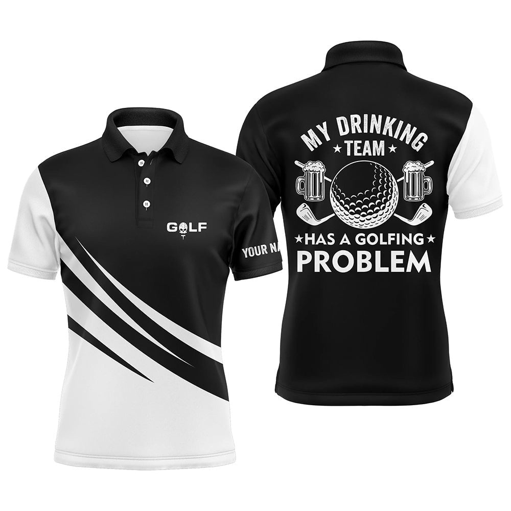 Black White Men’s Golf Polos Shirts Custom My Drinking Team Has A Golfing Problem, Golf Beer Team Shirt, Golf Polo Shirt, Golf Shirts Black White Men’s Golf Polos Shirts Custom My Drinking Team Has A Golfing Problem, Golf Beer Team Shirt, Golf Polo Shirt, Golf Shirts