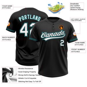 Black White Teal Two Button Unisex Softball Jersey Custom Team Softball Jersey 3 fzqdmc.jpg