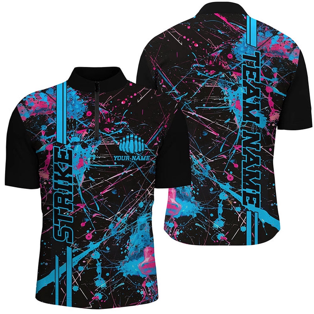 Blue And Pink Strike Bowling Shirts For Men And Women, Camo Bowling Team Jersey, Custom Bowling Team Jersey Shirt Blue And Pink Strike Bowling Shirts For Men And Women, Camo Bowling Team Jersey, Custom Bowling Team Jersey Shirt