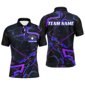 Blue And Purple Custom Bowling Team Shirts…