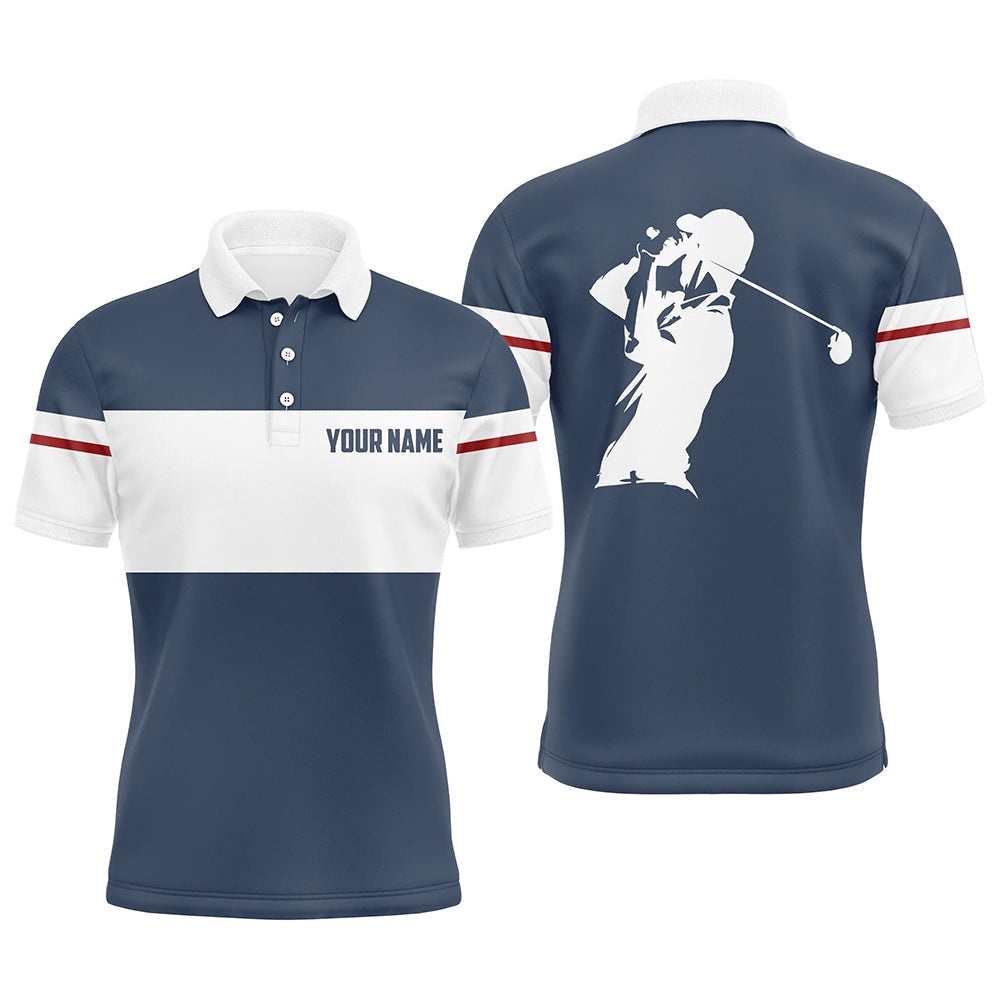 Blue And White Men’s Golf Polo Shirt Custom Golf Attire For Men, Cool Golf Gifts, Golf Polo Shirt, Golf Shirts Blue And White Men’s Golf Polo Shirt Custom Golf Attire For Men, Cool Golf Gifts, Golf Polo Shirt, Golf Shirts