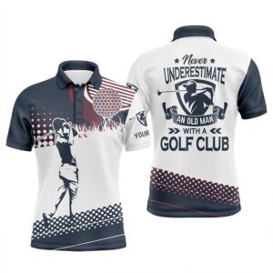 Blue And White Men’s Golf Polo Shirts…