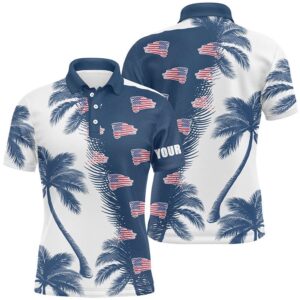 Blue And White Palm Tree Pattern American…