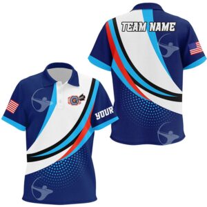 Blue Archer Polo Shirts Custom Team Name…