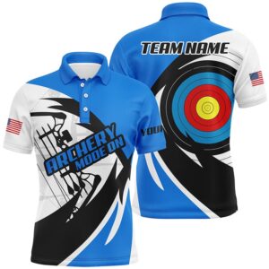 Blue Archery Polo Men Polo Shirts Custom…