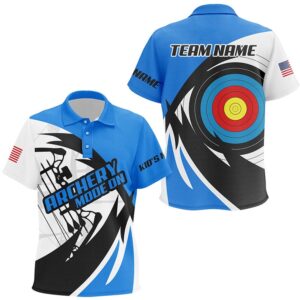 Blue Archery Polo Shirts Custom Archery Bow…